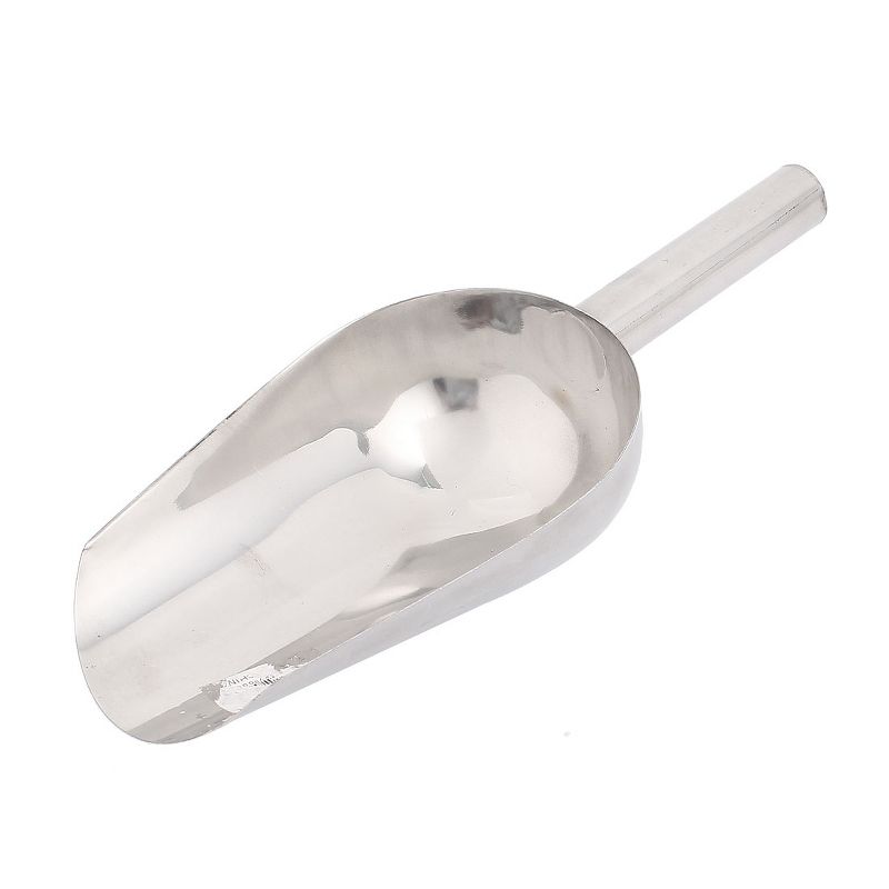 Unique Bargains Home 24.5cm Stainless Steel Flour Shovel Dry Bin Ice Cream Scoops Silver Tone 1 Pc, 1 of 4