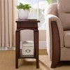 Leick Home Stratus Narrow Chairside Table in Heartwood Cherry - 3 of 4