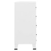 vidaXL Industrial Drawer Cabinet White 30.7 in.x15.7 in.x36.6 in. Metal - 4 of 4