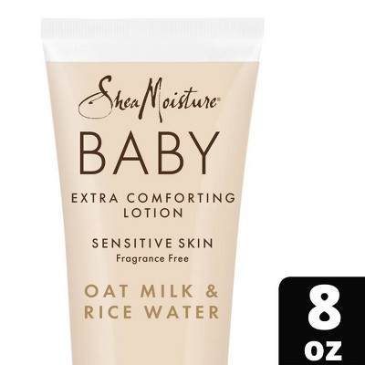 Image of SheaMoisture Baby Lotion Oat Milk & Rice Water Extra Comforting Fragrance Free for Sensitive Skin - 8oz