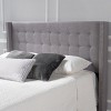 California/King Kendrah Headboard Dark Gray - Christopher Knight Home: Linen Upholstery, Foam Padding, Wood & Iron Frame - 2 of 4