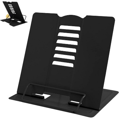 Metal Book Stand Adjustable Book Holder for Reading, Sturdy & Durable for Cookbooks, Textbooks, Magazines on Counter