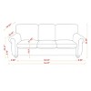 High-quality Chenile Fabric 3-Seater Sofa for Small Spaces, Living Room - The Pop Home - 4 of 4