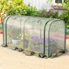Tangkula Portable Mini Greenhouse 47" x 22" x 24" Outdoor Green House with Roll-Up Door - 2 of 4
