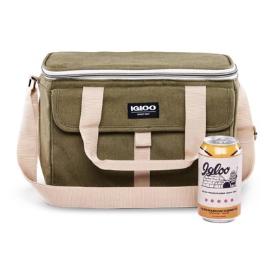 Igloo Nostalgia Lunch Sack - Olive: Insulated Polyester Canvas with Front Pocket