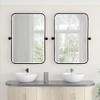 Wooakway 2-Piece 36"H Rectangle Bathroom Mirror Sets with Pivoting Design Metal Frame for Vanity Living Room Bedroom Entryway Black - 3 of 4