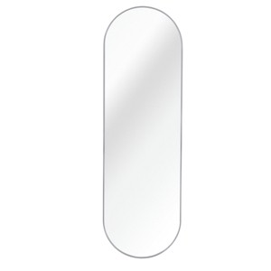 GlasFlength Full Length Mirrors Simple Oval Mirror Vanity Mirror Accent Mirror Metal Frame Mirror for Living Room, Silver, 20"*1.1"*63" - 1 of 4