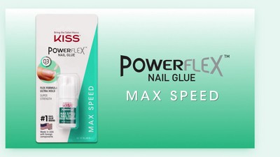 KISS PowerFlex Maximum Speed Nail Glue for Press On Nails, Super Strength  Flex Formula Nail Adhesive, Includes One Bottle 3g (0.10 oz.) with  Twist-Off