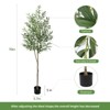 MaseiKar Artificial Olive Tree, 5.8ft Tall Fake Floor Plant with Plastic Pot for Office/Home Decor, Decorative Artificial Plant for Indoors /Outdoors - 3 of 4