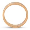 Pompeii3 Mens Yellow 14K Yellow Gold Brushed Diamond Wedding Band - 2 of 4