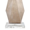 Possini Euro Design Modern Table Lamp with Acrylic Riser 32 1/2" Tall Champagne Gold Off-White Drum Shade for Bedroom Living Room - 4 of 4