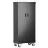 Metal Storage Cabinet with 2 Large Drawers, Lockable Steel Storage Cabinet with 3 Adjustable Shelves, for Home, Office, Garage, Classroom - 2 of 4