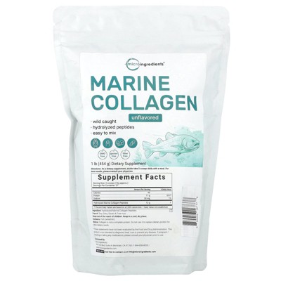 Micro Ingredients Marine Collagen, Unflavored, 1 lb (454 g)