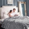 Cozy Bliss Faux Fur Plush Decorative Blanket, Cozy Warm Striped Throw Blanket - 3 of 4