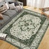 coucheta Multi-size Washable Area Rug, Vintage Floral Soft Low-Pile Durable Carpet with Non-Slip Backing, for Living Room, Bedroom, Dining Room - 2 of 4