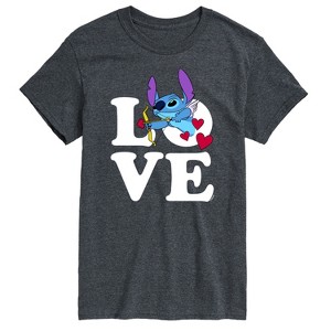 Men's - Lilo and Stitch - Love Cupid Stitch Short Sleeve Graphic T-Shirt - 1 of 4