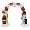Aghana Digitals 102.4" Christmas Inflatable Arch Gate with LED Lights - Santa & Snowman Design, - 3 of 4