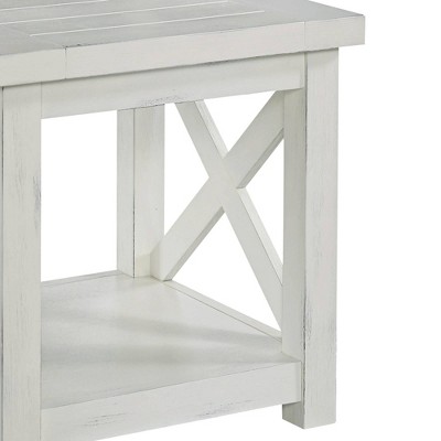 Seaside White Mahogany 22" Square End Table