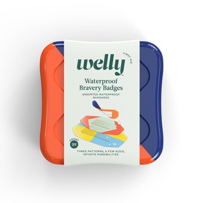 Welly Waterproof Bravery Badges Assorted Waterproof Bandages - 39ct