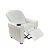HOMLUX 22"W PU Leather Kids Recliner Chair with Cup Holder - 2 of 3