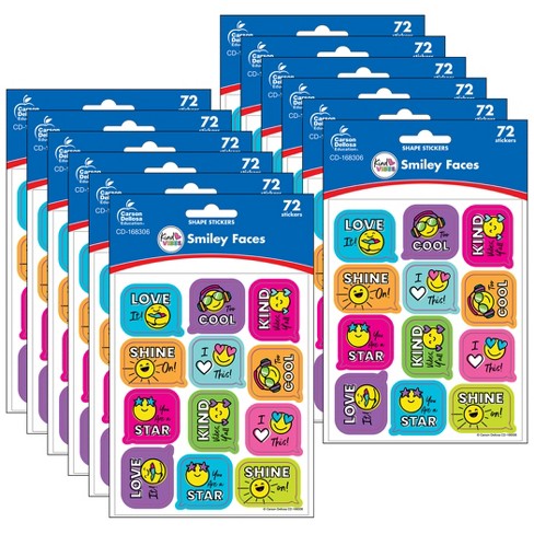 Happily Ever Elementary Creatively Inspired Doodle Motivators Shape Stickers, 72 per Pack, 12 Packs