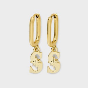 Bijoux Sport by Luv Aj MLB Gold Logo Huggie Earrings - 1 of 3