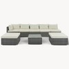 8-Pieces Patio Furniture Set, Sectional Couch With 2 Ottomans, Coffee Table, Corner Sofa, 4 Single Sofa, Anti Slip Feet, For Garden, Beige - 4 of 4