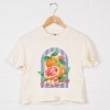 S.W.Smiley Fruits and Stripes - Women's Boxy Crop Top Graphic T-Shirt - 3 of 4