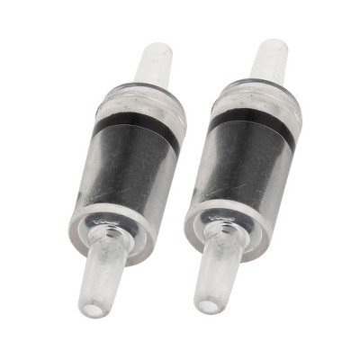 Unique Bargains Aquarium Plastic One Way Non-return Air Pump Check Valves Black Clear 2 Pcs