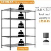 Homdox 5-Tier Heavy Duty Wire Storage Rack with Wheels 48"W x 24"D x 82"H, 3250LBS Adjustable Metal Shelves for Kitchen Garage Pantry - 3 of 4