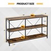 Tangkula 3-Tier Console Table Vintage Sofa Table w/ Storage Shelves Hallway Living Room - 2 of 4