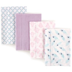 Hudson Baby Salviettine Per Ruttino Unisex In Flanella Di Cotone - Rosa Cipria - Taglia Unica - 2