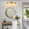 POWLIG Modern Vanity Light - Dimmable Bathroom Fixture with Clear Cone Glass Shades for Bedroom, Makeup Mirror Lighting - 3 of 4
