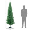 7FT Decorated Christmas Tree, Pencil Christmas Tree with 499 Realistic Branch Tips and Plastic Stand - 3 of 4