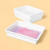 4ct Paper Tray Bins White - up&up™ - 2 of 3