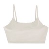 NPolar "Women's Padded Strap Sports Bra, Sexy Square Neck Crop Top, Low Impact, Removable Pads for Gym & Yoga" Ivory Size L - 3 of 4