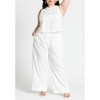 ELOQUII Women's Plus Size Easy Wide Leg Linen Pant - 4 of 4