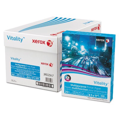 XEROX CORP. Vitality Multipurpose Printer Paper 8 1/2 x 11 White 500 Sheets/RM 3R02047RM