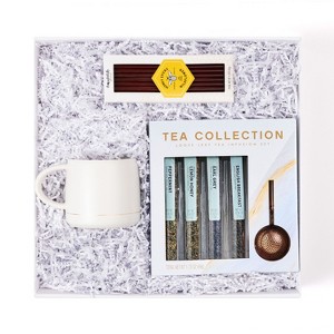 Knack Tea Time Gift Set – Loose Leaf Tea Sampler with Stoneware Mug, Includes Peppermint, Lemon Honey, Earl Grey & English Breakfast - 1 of 3