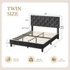 Bed Frame with Upholstered Headboard, Heavy-Duty Platform Bed Frame with Strong Wood Slats, No Box Spring Needed Noise Free - 2 of 4