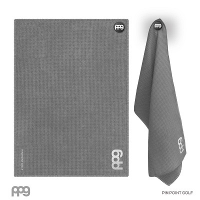 Pin Point Golf Magnetic Golf Towel - Gray