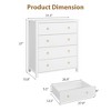 4-Drawer Dresser for Bedroom, White Modern Tall Chest of Drawers - Storage Dresser with Anti-Tip Design - 2 of 4