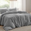 3 Pieces Bedsure Striped Boho Duvet Cover Queen Grey Stripe Tufted Boho Bedding Set Shabby Chic Home Bedding All Seasons OEKO-TEX Certified Christmas - 3 of 4