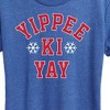 Women's - Instant Message - Yippee Ki Yay Athletic Christmas Short Sleeve Graphic T-Shirt - 2 of 4