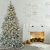 7.5' Prelit PowerConnect Slim Flocked Chatham Artificial Christmas Tree Warm White Lights - National Tree Company - 2 of 4