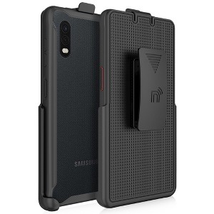 Nakedcellphone Belt Clip Holster Case for Samsung Galaxy XCover Pro (SM-G715, 2020) - Black - 1 of 4
