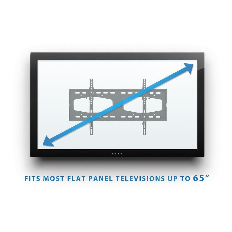 Mount-It! Slim Tilting TV Wall Mount Bracket for 32-55 Inch Samsung, Sony, Vizio, LG, Sharp TVs with Low Profile Design up to VESA 600x400mm, Black, 4 of 7