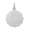Black Bow Jewelry Sterling Silver, Sarah Collection 15mm Brocaded Disc Initial J Pendant - 3 of 4