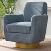 APRILSOUL 360 degree rotating sofa armchair cotton linen skin friendly fabric Ergonomic design Living room chair Bedroom chair - 2 of 4