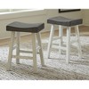 Signature Design by Ashley Glosco Counter Height Barstool, Set of 2, Brown/Antique White - 2 of 4